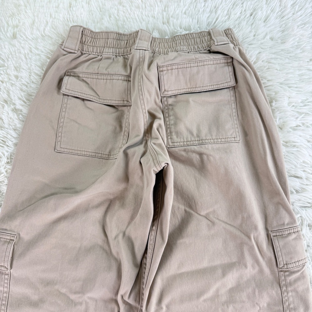 Hollister Low-Rise Baggy Cargo Pants Tan Khaki Size 2R Waist 26 Y2K Grunge Sk8 - Picture 4 of 13